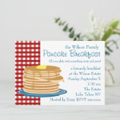 Pancake Breakfast Einladung (Stehend Vorderseite)