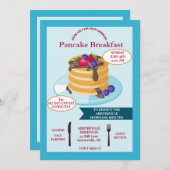 Pancake Breakfast Fundraising Einladung (Vorne/Hinten)