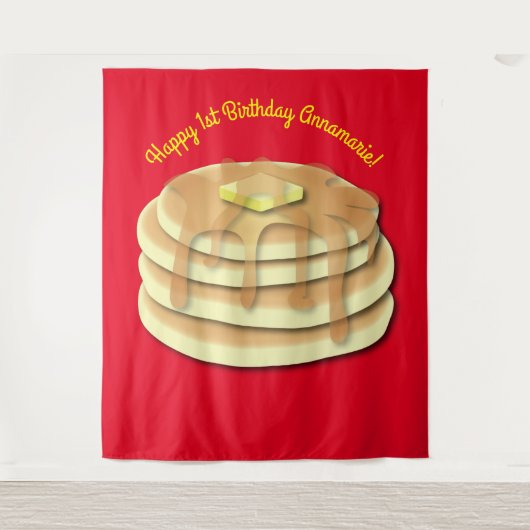 Pancake Breakfast Party Kinder Foto Stand Hintergr Wandteppich