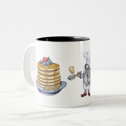 Pancake Breakfast Zweifarbige Tasse (Vorderseite Links)