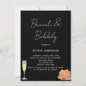 Pancake Brunch & Bubbly Krawatte Invita Einladung (Vorderseite)