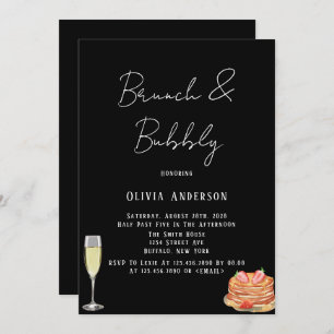 Pancake Brunch & Bubbly Krawatte Invita Einladung