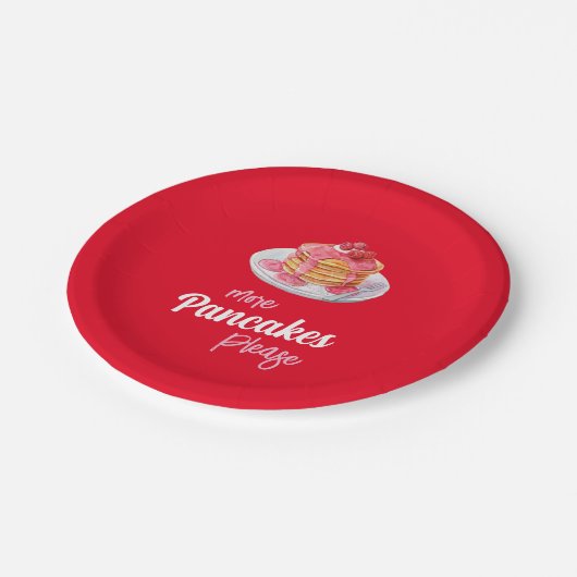 Pancake Brunch Geburtstag Pappteller (Schrägansicht)