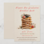 Pancake Brunch Graduation Celebration Invitation Einladung (Vorne/Hinten)