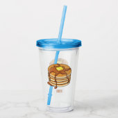 Pancake Cartoon Acryltrinkbecher (Rückseite)