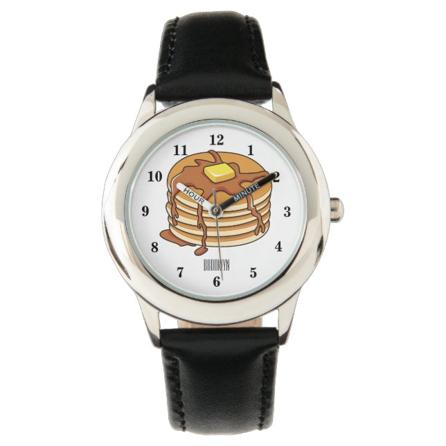 Pancake Cartoon Armbanduhr (Vorderseite)