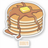 Pancake Cartoon Aufkleber (Vorderseite)