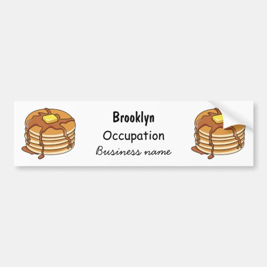Pancake Cartoon Autoaufkleber (Vorne)
