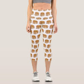 Pancake Cartoon Capri Leggings (Vorderseite)