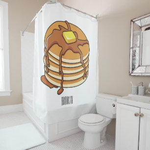 Pancake Cartoon Duschvorhang