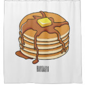 Pancake Cartoon Duschvorhang (Vorderseite)