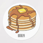 Pancake Cartoon Etiketten (Design 1)