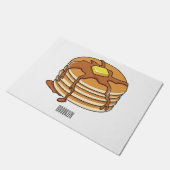 Pancake Cartoon Fußmatte (Schrägansicht)