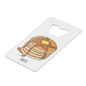 Pancake Cartoon Geldbeutel Flaschenöffner (Rückseite Schrägansicht)