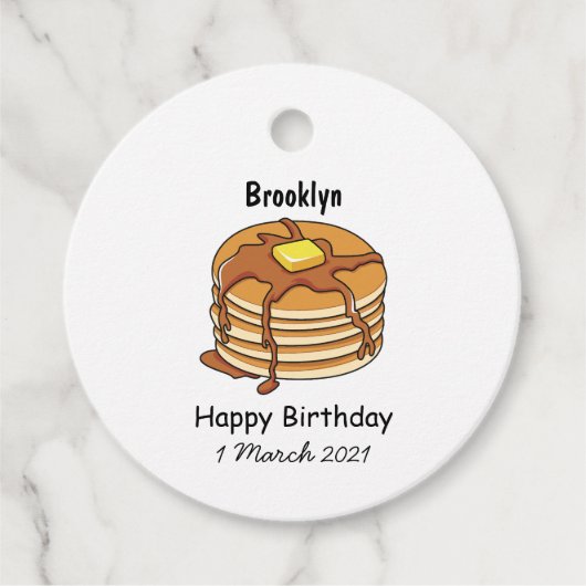 Pancake Cartoon Geschenkanhänger (Vorderseite)