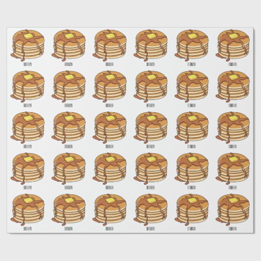 Pancake Cartoon Geschenkpapier (Flach)