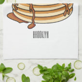 Pancake Cartoon Geschirrtuch (Gefaltet)
