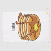 Pancake Cartoon Golfhandtuch (Horizontal)