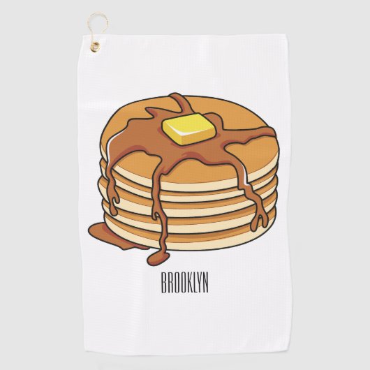 Pancake Cartoon Golfhandtuch (Vorderseite)