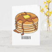 Pancake Cartoon Karte (Gelbe Blume)