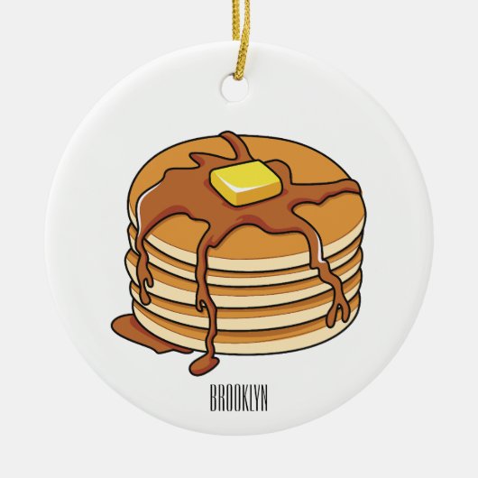 Pancake Cartoon Keramik Ornament (Vorne)