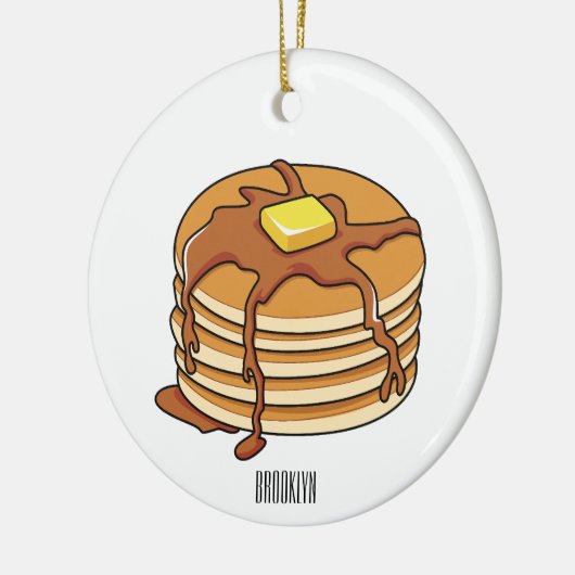 Pancake Cartoon Keramik Ornament (Links)