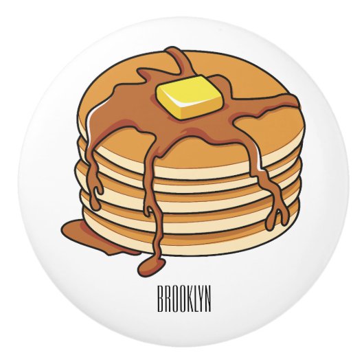 Pancake Cartoon Keramikknauf (Vorderseite)