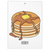 Pancake Cartoon Klemmbrett (Rückseite)