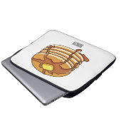 Pancake Cartoon Laptopschutzhülle (Vorne Knopf)