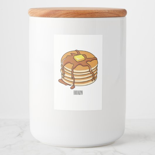 Pancake Cartoon Lebensmitteletikett (Vorderseite)
