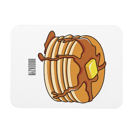 Pancake Cartoon Magnet (Horizontal)