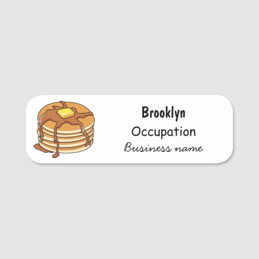 Pancake Cartoon Namensschild (Vorderseite)