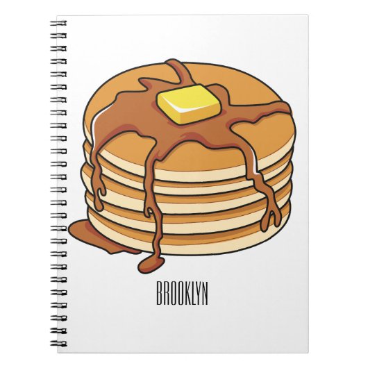 Pancake Cartoon Notizblock (Vorderseite)