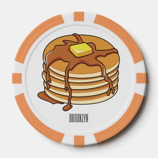 Pancake Cartoon Pokerchips (Vorderseite)