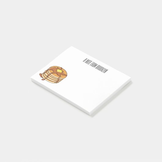 Pancake Cartoon Post-it Klebezettel (angewinkelt)