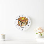 Pancake Cartoon Runde Wanduhr (Zuhause)
