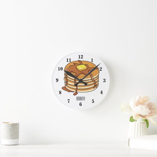 Pancake Cartoon Runde Wanduhr (Zuhause)