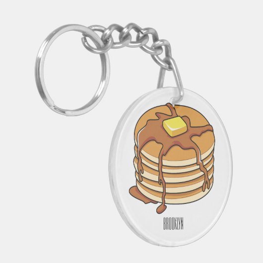 Pancake Cartoon Schlüsselanhänger (Vorderseite links)