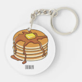 Pancake Cartoon Schlüsselanhänger (Rückseite)