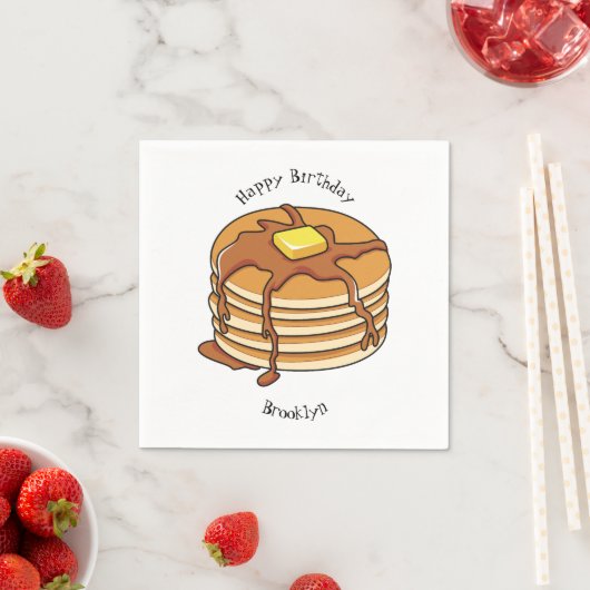 Pancake Cartoon Serviette (Beispiel)