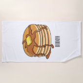Pancake Cartoon Strandtuch (Vorderseite)
