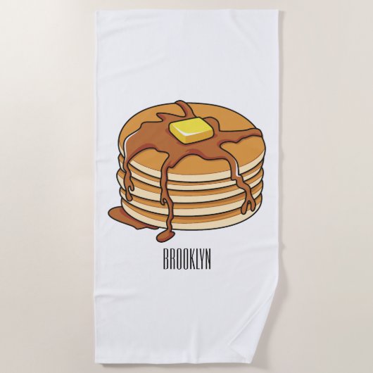 Pancake Cartoon Strandtuch (Vorderseite)