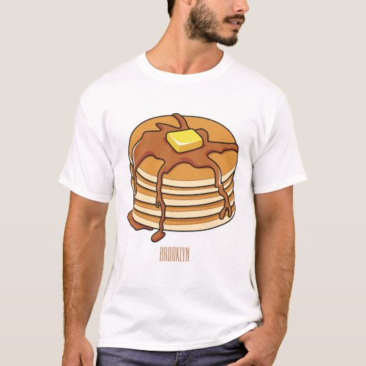 Pancake Cartoon T-Shirt (Vorderseite)