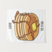 Pancake Cartoon Wandteppich (Vorderseite (Horizontal))