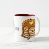 Pancake Cartoon Zweifarbige Tasse (VorderseiteRechts)