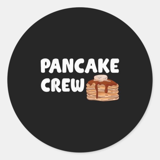 Pancake Crew Funny Pancake Lover Pancake Christmas Runder Aufkleber (Vorderseite)