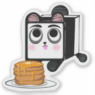 Pancake der Panda-Aufkleber Aufkleber