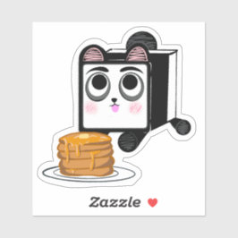 Pancake der Panda-Aufkleber  Aufkleber