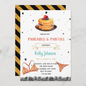 Pancake Dessous Duschkarte Einladung (Vorne/Hinten)