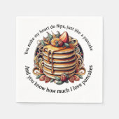 Pancake Drehe Liebe Napkins Serviette (Vorderseite)